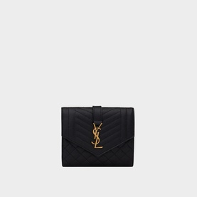Monogram Matelass&eacute; Leather Compact Tri-Fold Wallet