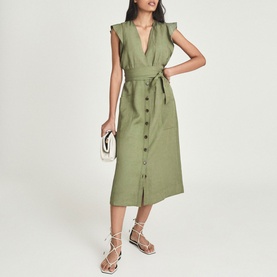 Emma Linen Blend Midi Dress