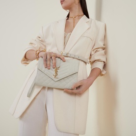 Monogram Matelass&eacute; Leather Clutch