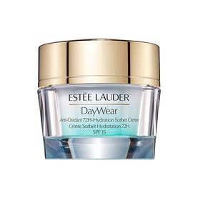 Estee Lauder DayWear Anti-Oxidant 72H-Hydration Sorbet Creme SPF 15 in clear tub with gold lid