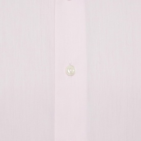 Eton Contemporary Fit Twill Shirt in pink, close-up of mother-of-pearl button placket detail