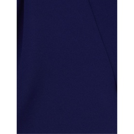 Phase Eight Eydie Fluted Sleeve Jumpsuit in blue, close-up of fabric texture showing smooth polyester finish