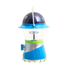 FAO Schwarz Starlight Lantern in multicolour blue, navy and green with carry handle and clear light chamber