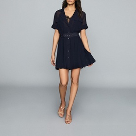 Fiona Lace Trim Utility Dress