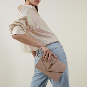 Monogram Matelass&eacute; Leather Clutch
