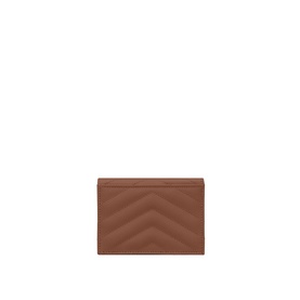 Monogram Quilted Leather Flap Card Case
