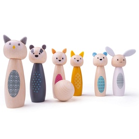 Wooden Animal Skittles