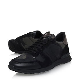 Leather Camouflage Trainers