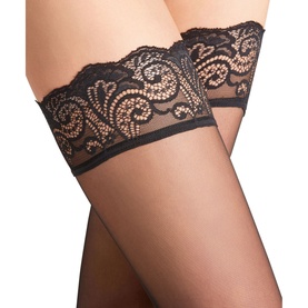 Matt Deluxe Stay-Ups Black