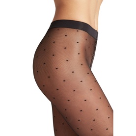 Dot Pattern Tights Black