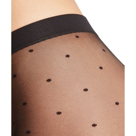 Dot Pattern Tights Black