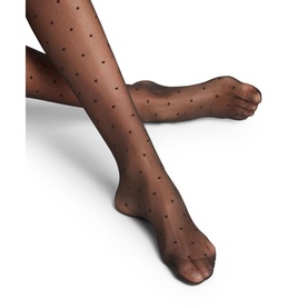 Dot Pattern Tights Black