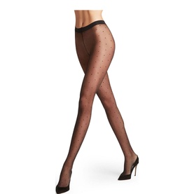 Dot Pattern Tights Black