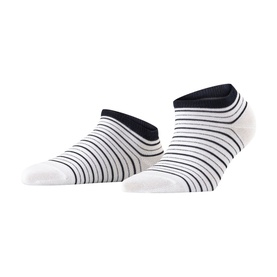 Stripe Shimmer Trainer Socks White