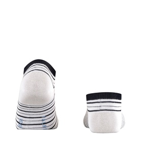 Stripe Shimmer Trainer Socks White