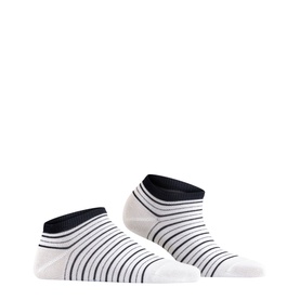 Stripe Shimmer Trainer Socks White