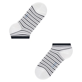 Stripe Shimmer Trainer Socks White