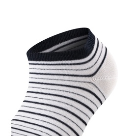 Stripe Shimmer Trainer Socks White
