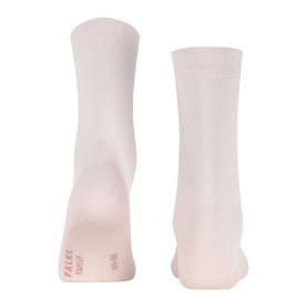 Falke Family Ankle Socks in light pink, shown from back, ankle-height with ribbed cuff and reinforced sole zones