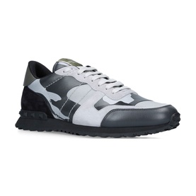 Leather Camouflage Trainers