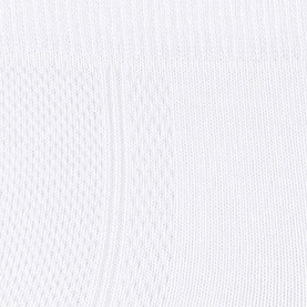 Falke Cool Kick Socks in white, close-up of lightweight mesh fabric texture showing moisture-wicking weave detail