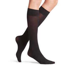 Pure Matt Knee High Socks Black