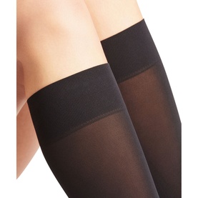 Pure Matt Knee High Socks Black