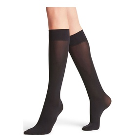 Pure Matt Knee High Socks Black