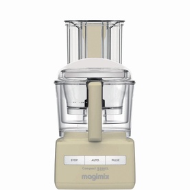 Magimix Compact 3200 XL Food Processor in cream with clear bowl, lid, and Stop, Auto and Pulse controls