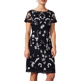 Floris Embroidered Shift Dress