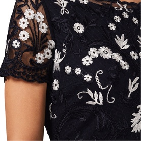 Floris Embroidered Shift Dress