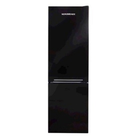 Fridge Freezer with Chrome Recessed Handle Black