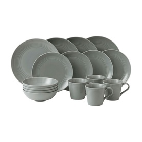 Gordon Ramsay Maze Dark Grey 16 Piece Dinner Set