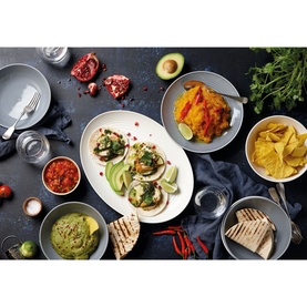 Gordon Ramsay Maze Dark Grey 16 Piece Dinner Set
