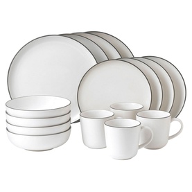 Bread Street White 16 Piece Dinner Set