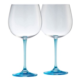 Gin & Tonic Set of Two Glasses - Blue