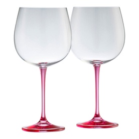 Gin & Tonic Set of Two Glasses - Pink