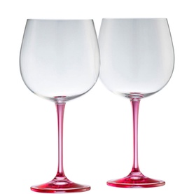 Gin & Tonic Set of Two Glasses - Pink