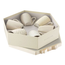 Geometric Pastels Mugs Hexagon Box Set of Six