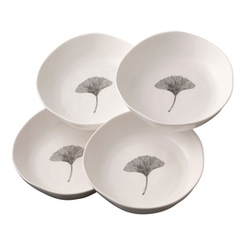 Ginkgo Leaf Pasta Bowl Set of Four
