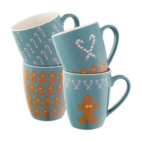 Gingerbread Men Mugs Set of Four