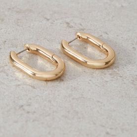 Chunky Oval Hoop Earrings