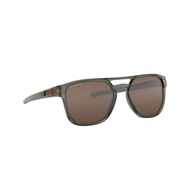 Oakley Latch Beta Square Sunglasses in green with square frames, brown-tinted lenses and textured temple detail