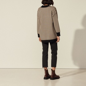 Dane Houndstooth Long Cardigan