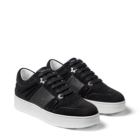 Hawaii Glitter-Embellished Suede Trainers