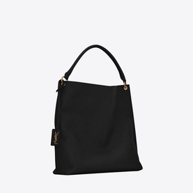 YSL Tag Leather Hobo Bag