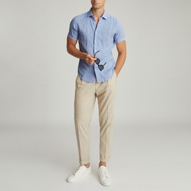 Holiday Linen Slim Fit Shirt