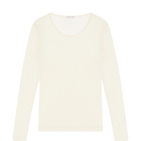Silk Scoop Neck T-Shirt
