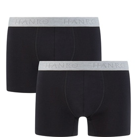 Two-Pack Cotton Essentials Boxers Black