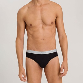Two-Pack Cotton Essentials Briefs Black